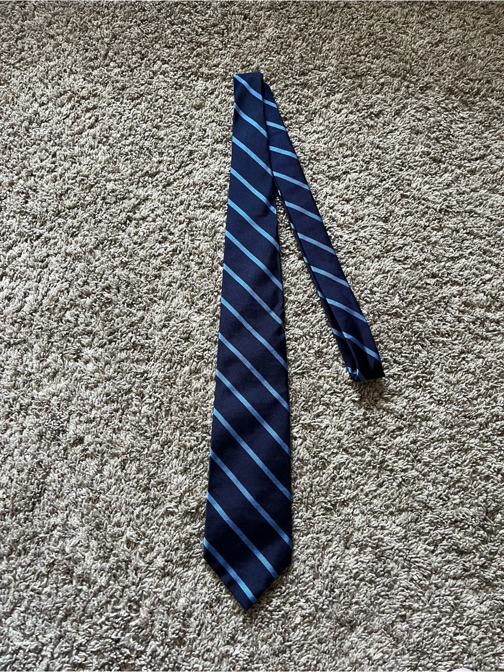 Men’s Brooks Brothers Makers Navy and Light Blue Striped Neck Tie